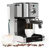 Klarstein Passionata - Coffee Maker, Coffee Machine, Espresso Machine, Capuccino, Milk Foam, Stylish Design, Steam Nozzle for Frothing Milk, Preparing Hot Drinks, Silver