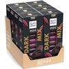 RITTER SPORT Mini Tower Dark Mix, 7 Mini Tavolette Cioccolato Fondente 3 Gusti - Fondente 50%, Fondente Extra 61%, Fondente Extra 70%, 8 Astucci x 116g