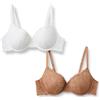 Amazon Essentials Reggiseno Imbottito con Ferretto a Copertura Integrale, in Morbido Pizzo Elasticizzato Donna, Confezione da 2, Bordeaux/Petalo Chiaro, 2A
