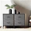 DUMOS Cassettiera per camera da letto con cassetti in tessuto, organizer alto per vestiti, armadio, cameretta dei bambini, con struttura in metallo, pannello in legno leggero