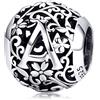 ShiYu Lettera A Charms in argento 925 iniziale alfabeto Charm Bead si adatta per Pandora Bracciali Collana