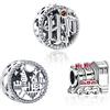 H.ZHENYUE Ciondolo Argento Sterling 925 Mouse Magic Boy Girl Charm Bead con Zirconia Cubica,Compatibile con Bracciale e Collane Europei,per la festa della mamma,compleanno,regalo di Natale 3pcs / Set