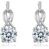 Joomia 2 Carati Orecchini Donna Argento 925 - Orecchini Moissanite Donna - Certificato Incluso Colore D, Purezza VVS1, oro Bianco 18K, Adatto per Matrimoni e per l'Uso Quotidiano