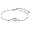 CHIC & ARTSY CHIC e ARTISTICI Braccialetti con Occhio Malvagio in Argento Sterling 925 Braccialetti con Maglie in Opale Regolabili per Donna