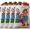 Christmas Concepts® Confezione di Sacchi di Babbo Natale Giganti di Plastica da 4-75 Cm - Calze di Natale (Elfo)