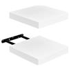 FURNITABLE Mensola da Muro Set di 2 Mensola da Parete Compatte da 20 x 20 cm, in MDF, per Bagno, Cucina, Corridoio, Bianco