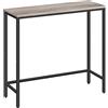 HOOBRO Consolle Ingresso, 75 cm Tavolo Console Stretto, Piccolo Tavolo per Decorazioni, Tavolino da Divano, Corridoio, Soggiorno, Assemblaggio Semplice, Greige EBG75XG01