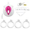 MKGMYGZ Sissy Chastity Cage Uomo Gabbia Pene Cintura Di Castità Maschile Cock Cage Erotitici Sexy Per Coppie (Pink)