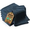 Sleepzen - Set di 10 Guanti da Bagno/Lavette in Cotone Biologico (Blu Poseidone) - Certificato GOTS - 500 g/m² Cotone a Fibra Lunga - Ultra Assorbenti - Certificato Oeko-Tex - Made in Portogallo