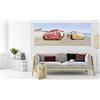 Komar 003-DVD1 - Carta da parati fotografica in tessuto non tessuto Cars3 Beach, dimensioni 100 x 250 cm (larghezza x altezza), 1 pannello, con colla, multicolore