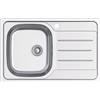 Edesa Lavello Cucina Sopra Piano 1 Vasca Quadrata 1 Scolapiatti Veleta SE 79 cm 77 x 48 cm Acciaio Inox Profondità 18 cm Fondo Assorbente Accessori Inclusi Colore Grigio