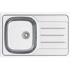 Edesa Lavello Cucina Sopra Piano 1 Vasca Quadrata 1 Scolapiatti Veleta SE 79x50 cm Acciaio Inox Profondità 18 cm Fondo Assorbente Accessori Inclusi Colore Grigio