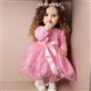LFdolls Lfdolls Bambole Reborn Femmine 22 Pollici Bambola Realistica 55cm Reborn Femmina Morbido Silicone Vinile Neonato Regalo di Natale Vestito Rosa Principessa, Per Bambini Dai 3 Anni