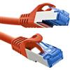 InLine Cavo patch, Cat.6A, S/FTP, TPE (LSZH), CCA, PoE, LAN, Ethernet, cavo di rete, RJ45 Gigabit, rosso, 1 m, 72601R