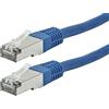 Monoprice Cavo patch Ethernet Monoprice Cat6A - 15,24 M (50 piedi) - Blu, Zeroboot, RJ45, a trefolo, 550 Mhz, STP, filo di rame nudo puro, 10G, 26AWG - Serie Entegrade