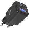 ICY BOX Caricabatterie a 2 porte con 20W, USB-C & USB-A, Power Delivery 3.0, Quick Charge 3.0, protezione contro surriscaldamento e sovratensioni, IB-PS1020-PD