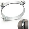 Casenly Supporto per Tubo da Stufa, 150mm Acciaio Fissaggio Tubi Canne Collare Fascetta di Bloccaggio per Canna Fumaria in Acciaio Inox per Camino (150mm)