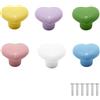 yufana 6 Pezzi Pomelli Per Mobili, Taglio Colorato, Manopola A Forma Di Cuore Per Guardaroba Per La Camera Da Letto, Per Soggiorno Per Bambini Cassetti Della Stanza Per Bambini (Colore2)