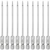QUARKZMAN 10pz T6 Bit di Sicurezza Torx 1/4 Asta Esagonale 4 Lungo Acciaio S2 aimanté Bit a Stella Antimanomissione Cacciavite Testa Torx con Foro per Punte Trapano Avvitatori Rimuovere