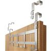 4smile Appendiabiti da porta da appendere all'interno - Sostegno in acciaio inox per varco posteriore con cuscinetti antiscivolo e feltro - Supporto salvaspazio per vano interno