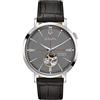 Bulova Automatic Aerojet 96A201: Orologio Uomo Meccanico Con Cinturino In Pelle Nera - 2