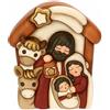 THUN - Formella Sacra Famiglia in ceramica - Presepe - 13.3X5.4X15 cm