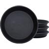 The HC Companies SLI08000G18T056LREFS - Sottovaso Rotondo Classico, in plastica, 20,3 cm, Colore: Nero