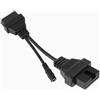 Bolwins L07CS - Cavo diagnostico per auto OBD a OBD2, adattatore da 12 pin a 16 pin, errore di lettura adatto per Mitsubishi, adattatore diagnostico, 12 pin maschio a 16 pin, lunghezza del cavo: circa 20 cm