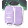 LELNOOS Cover Chiave Auto, Silicone Custodia Chiave Protettiva Copri Chiavi per Dacia Sandero Stepway Streetway Duster Dokker Spring Logan Lodgy Renault Twingo Clio Kangoo Captur Megane, 3 Tasti
