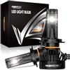 NIGHTEYE Lampadina LED H7 34000LM - 130W H7 LED bianco freddo 6500K, Lampada Sostituzione per Alogena, Con ventola di raffreddamento, Plug and Play, Impermeabilità IP68, Confezione da 2