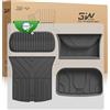 3W Tappetini per Bagagliaio per Tesla Model Y 2025 2026 Juniper (Non per New Standard 2026) 4 Pezzi, Facile da Pulire Tappetino Bagagliaio su Misura Posteriore, Vasca Baule Impermeabile in Thorex™