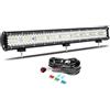 Willpower Barra LED 66cm 26 Pollici 540W Barra Luci LED 12V 24V Combo Fascio Spot e Inondazione Faretti Faro da Lavoro per Fuoristrada Camion Trattore 4x4 Barca ATV Auto con Cablaggio
