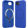 kwmobile Custodia Magnetica per Apple iPhone 17e / iPhone 16e - Cover Compatibile con MagSafe - Cover Morbida in Silicone con Magnete - Blu Baltico
