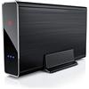 aplic CSL - Case per Hard Disk 3.5 Pollici Esterno USB 3.0 - Custodia in Alluminio- per SSD e HDD - SATA - UASP - Super Speed 5 Gbit s - Plug e Play - Hot-Plug - con Alimentatore Incluso - Nero - Offerta
