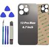 Peixiong Sostituzione del coperchio del vetro posteriore 13 Pro Max per iPhone 13 Pro Max Sostituzione del vetro posteriore posteriore da 6,7 '' con kit di strumenti di riparazione,Colore:Grafite