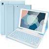 SOPPY Custodia Inglese Tastiera per iPad Air 5a Generazione 2022/ iPad 4a Generazione 2020 10.9 Pollici/iPad Pro 11 Pollici 2022/2021/2020/2018, Tastiera Staccabile - Verde