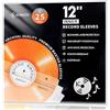 KMKOII Buste Interne Vinili 33 Giri,25 Pz. 12 Pollici Buste Vinili 33 Giri Interne Antistatiche+AntiGraffio,3 Strati HDPE+Carta Buste Dischi Vinile per 33,Cover Vinile 33 Giri Protezione Copertine