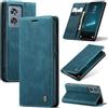 Phernykas Cover per Motorola Moto Edge 50 Fusion Libro Pelle Portafoglio, [Porta Carte] [Magnetica] Premium PU Flip Wallet Custodia Cellulare Protection per Moto Edge 50 Fusion Leather Case, Blu-verde