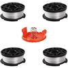 BIGJIYU 5 Pezzi Filo per Decespugliatore Black Decker Rimpiazzo