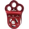 NewDoar 30 KN Micro puleggia di salvataggio a tre fori certificata CE per trasporto di corda max 13 mm con cuscinetto per rampelling Zipline piastre laterali durevoli - 1 pezzo