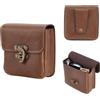 NBEADS Marsupio In Pelle con Cintura Vintage Medievale, Borse Portamonete In Pelle per Costumi con Chiusure In Lega per Escursionismo Casual Cosplay All'Aperto, 10.45x9.95cm, Sella Marrone
