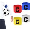 JJUNW 4 fasce elastiche protettive da capitano da calcio, per adulti, per allenamento di squadre e ragazzi (4 pezzi)