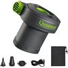Qunature Pompa ad Aria Elettrica 5,5kPa (450L/min) 2 in 1 | Gonfiaggio e Sgonfiaggio, Pompa Sottovuoto Portatile, con 3 Ugelli d'Aria, per Materasso Gonfiabile Campeggio Piscine Viaggio