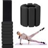 BUCOMTU 2 pezzi Peso del Polso regolabile Peso della Caviglia 900g per Pilates,Yoga, Nuoto,Corsa,Jogging e Allenamento Della Forza (Nero)