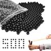 Jeyrup 500 fionda di pietra per munizioni (biodegradabile), 9 mm, sfere di fango per fionda di pietra, palline di argilla dura (nero)