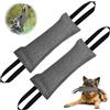 BORDEAG Beisswurst per cani: 30 cm iuta con 2 manici, accessori per l'allenamento molto robusti, giocattolo per l'allenamento (grigio)