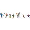 NOCH Set di personaggi bambini nella neve per diorami invernali, scartamento TT, 1:120