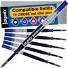 Jaymo Ricariche Mini Penna D1 – 6 Pezzi, 67mm, Inchiostro Nero, Compatibili Cross E Schmidt