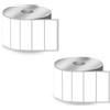 BETCKEY - 64mm x 25mm(2,5 in x 1 in) Perforated Etichette Termiche per Codice a Barre e Uso Multiplo Compatibile con stampanti Zebra e altre [2 Rotoli/2760 Etichette]