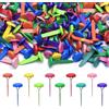 lyualma 400 Pezzi Chiodi ad Angolo a Due Gambe Colore Testa Piatta Folder Piccoli Folder Testa Piatta in Metallo Per la Raccolta di Carta, Decorazione Artigianale